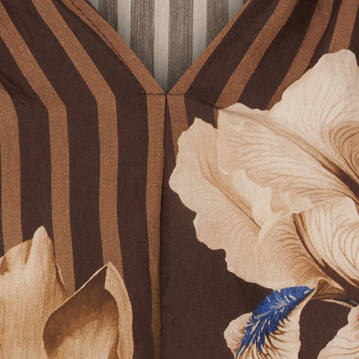 Marta Du Chateau Octavia Skjorte Blomster Marrone Brun