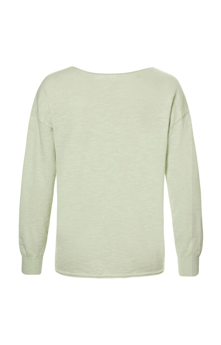 YAYA Sweater Boatneck LS Dewkvist Grøn