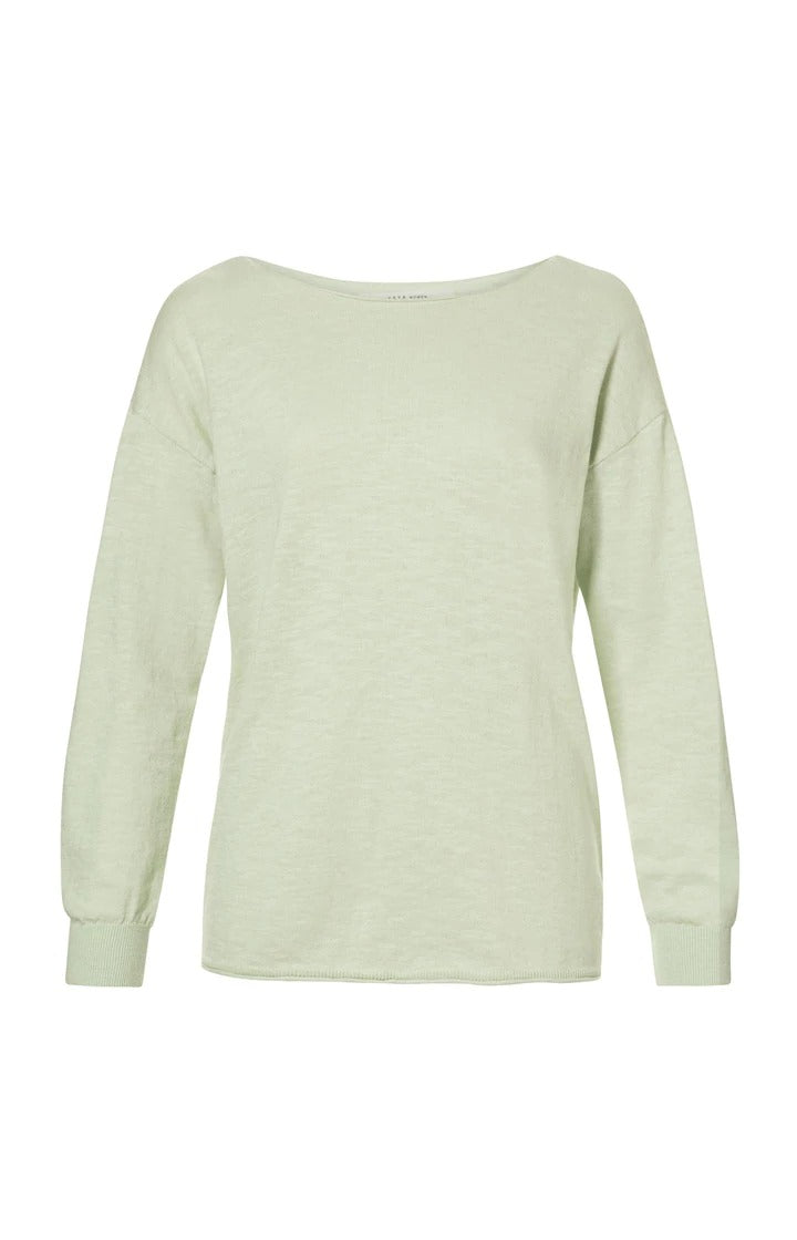 YAYA Sweater Boatneck LS Dewkvist Grøn