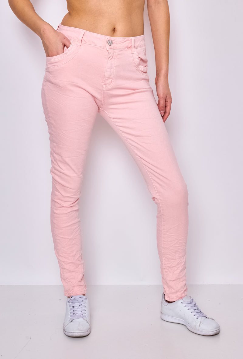 Jewelly Spri Jeans Lynlås Pink
