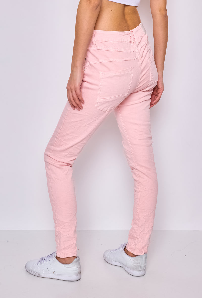 Jewelly Spri Jeans Lynlås Pink