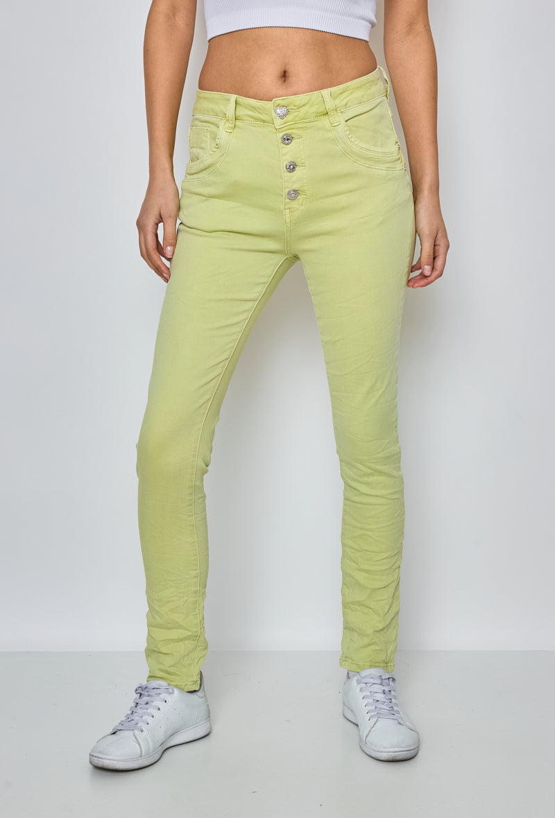 Jewelly Spri Jeans Knapper Anis Grøn