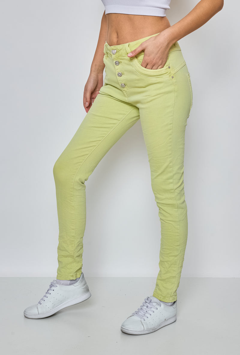 Jewelly Spri Jeans Knapper Anis Grøn