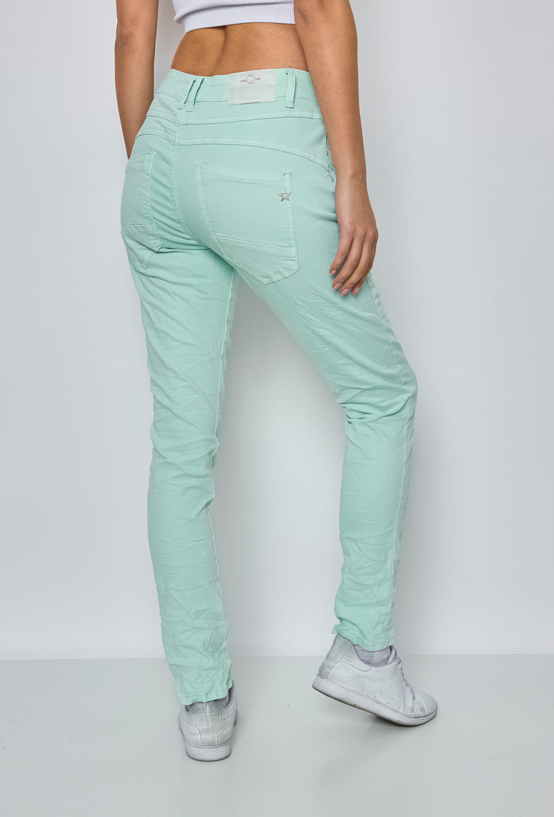 Jewelly Spri Jeans Knapper Turkis Mint