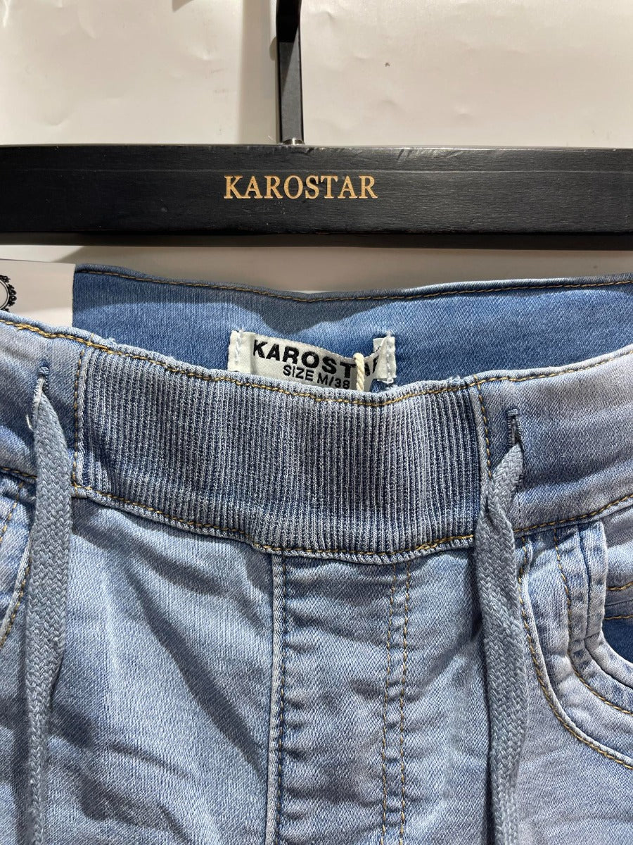 Karostar SUMM Shorts Snørrer Denim Blå