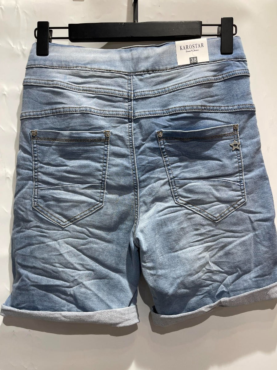 Karostar SUMM Shorts Snørrer Denim Blå