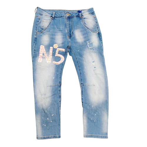 Sexy Woman Jeans No.5 Pink Denim Blå