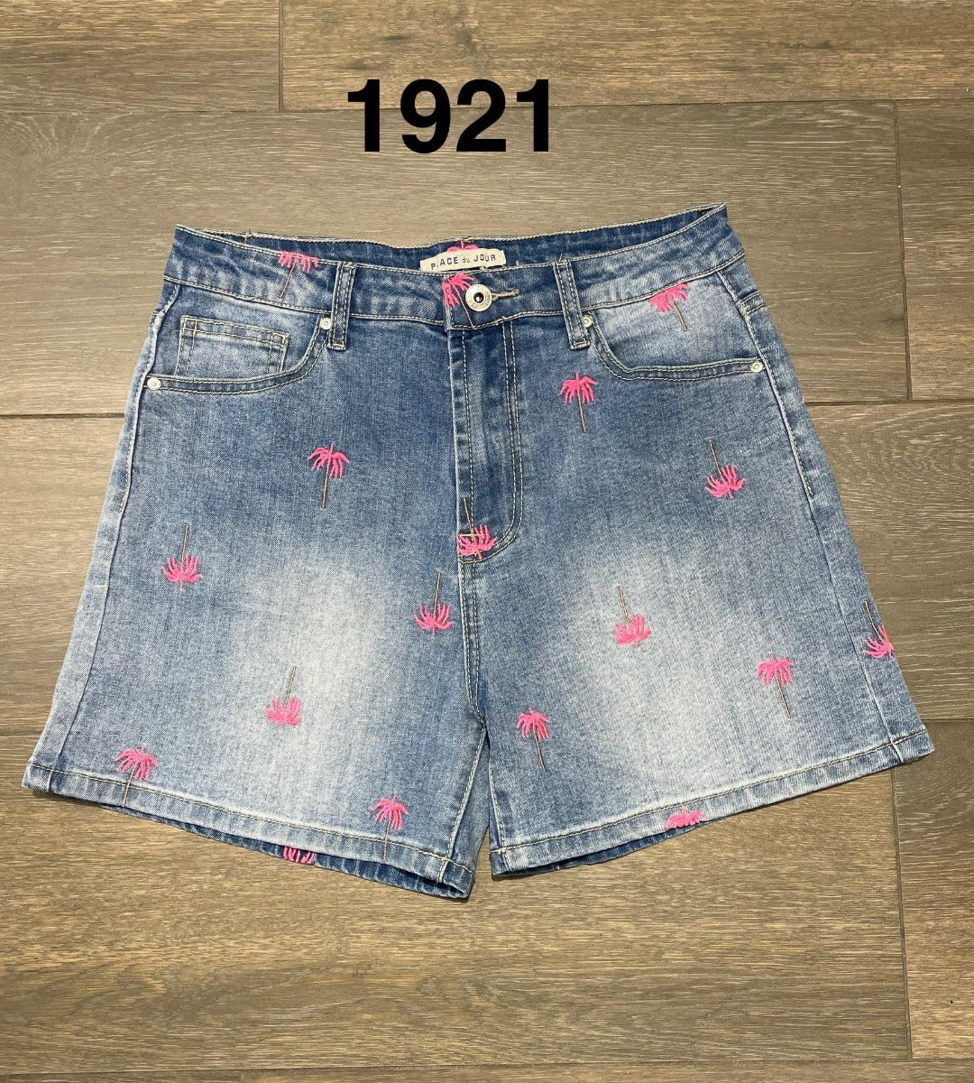 Place Du Jour JUNE Shorts Lynlås Palmer Denim Blå