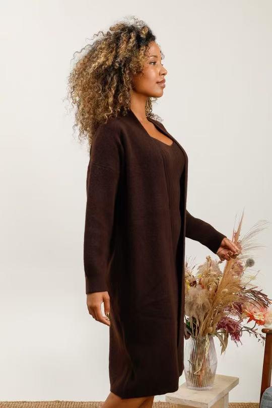 Löwenstein BLEUET Kjole Cardigan Sæt Coffee Brun Onesize