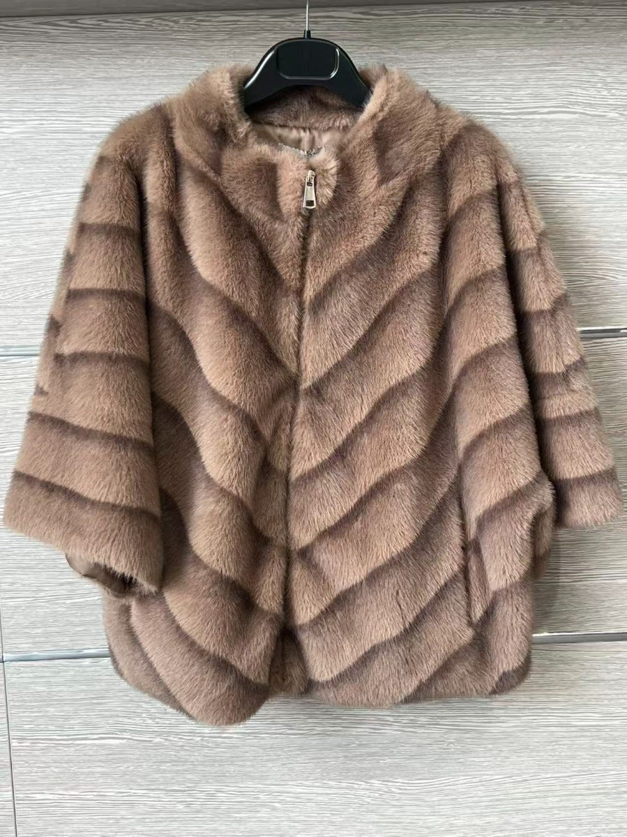 Löwenstein BELL Jakke Fake Fur Camel Brun Onesize