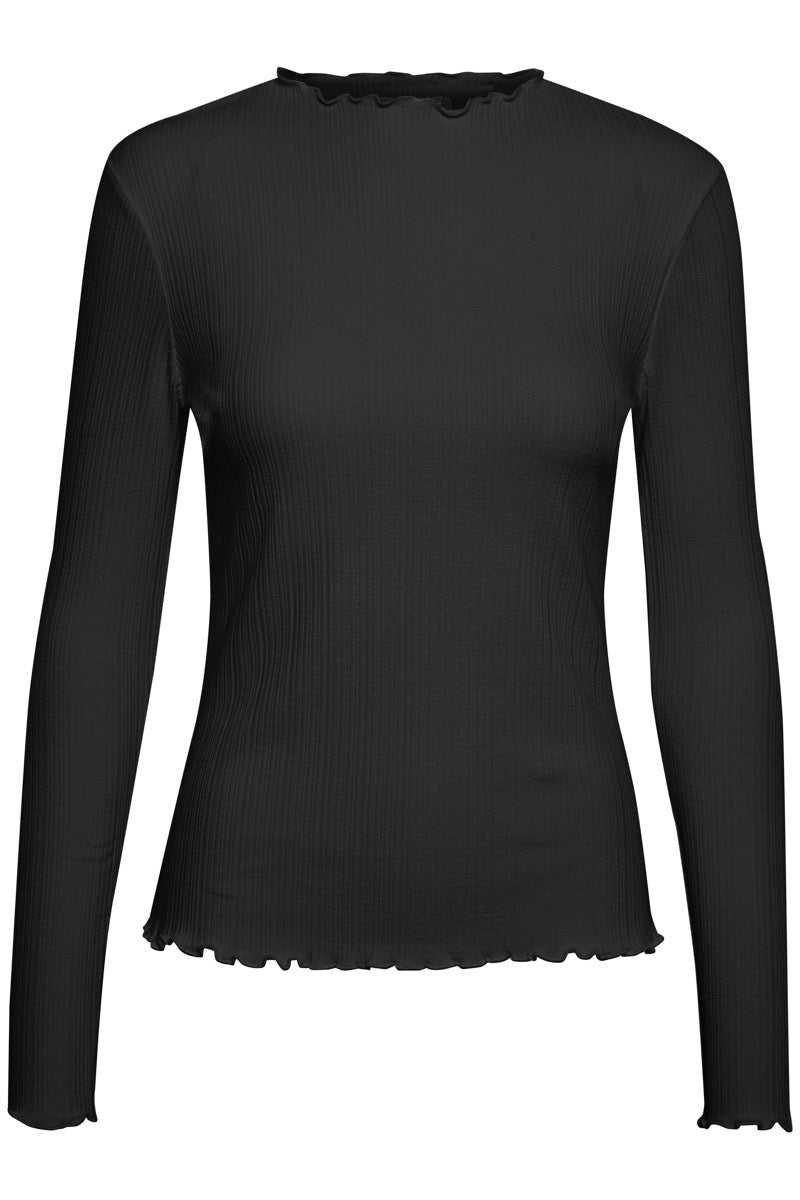 Karen By Simonsen Candace T-shirt Langærmet Meteorite Sort