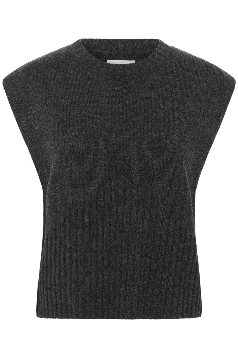 Karen By Simonsen Berenice Vest Dark Grå Melange
