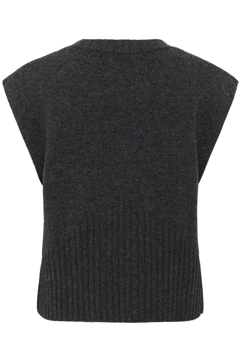 Karen By Simonsen Berenice Vest Dark Grå Melange
