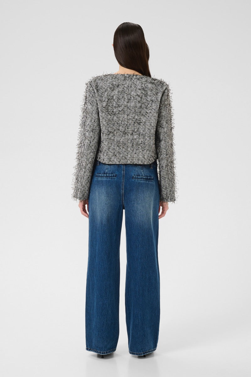 Karen By Simonsen Cora Blazer Kort Thunderstorm Grå