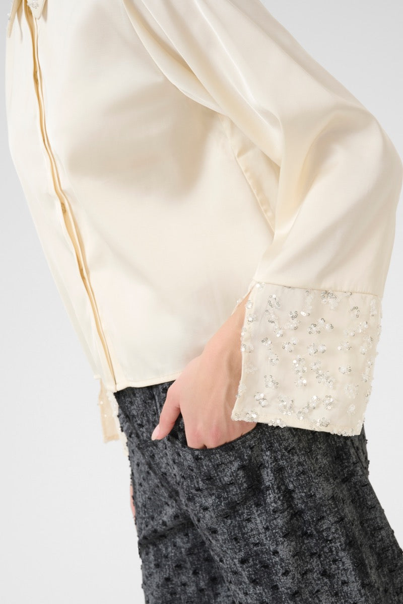Karen By Simonsen Carmen Skjorte Egret Creme