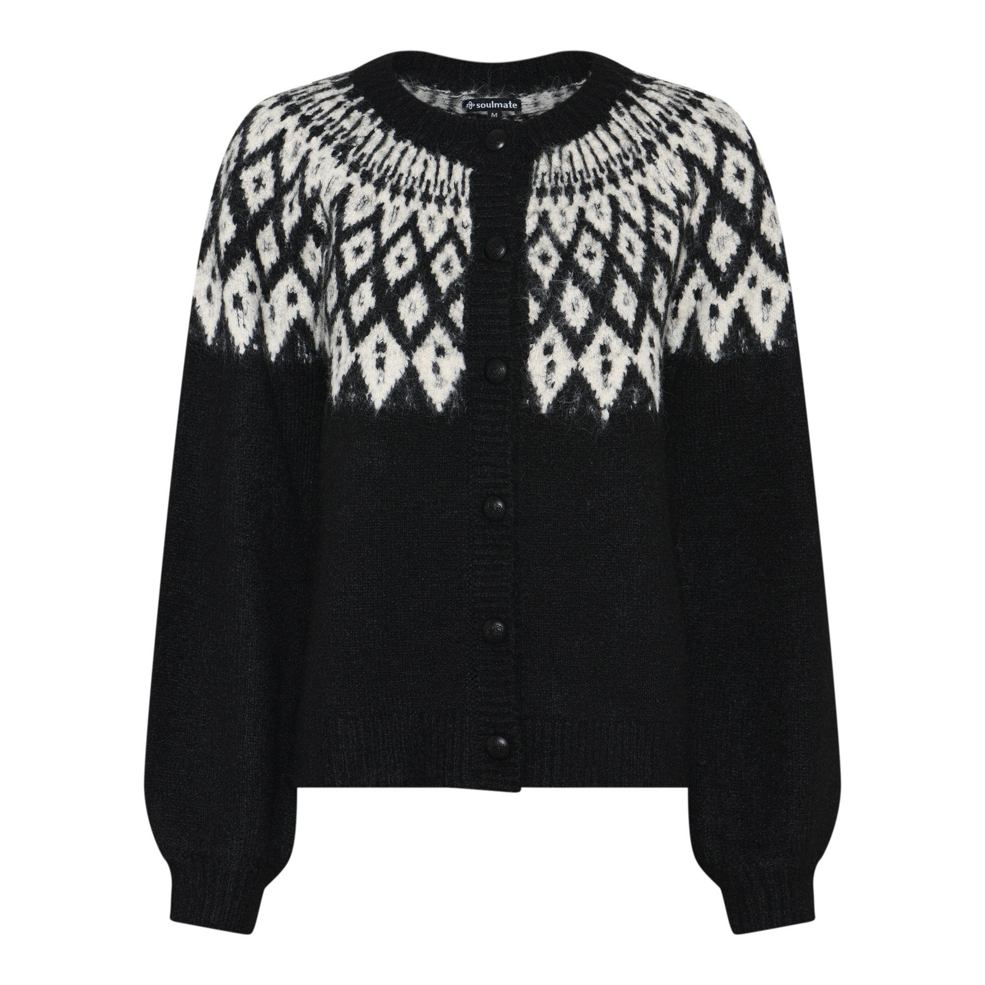 Soulmate Brigitta 2 Strik Cardigan Sort