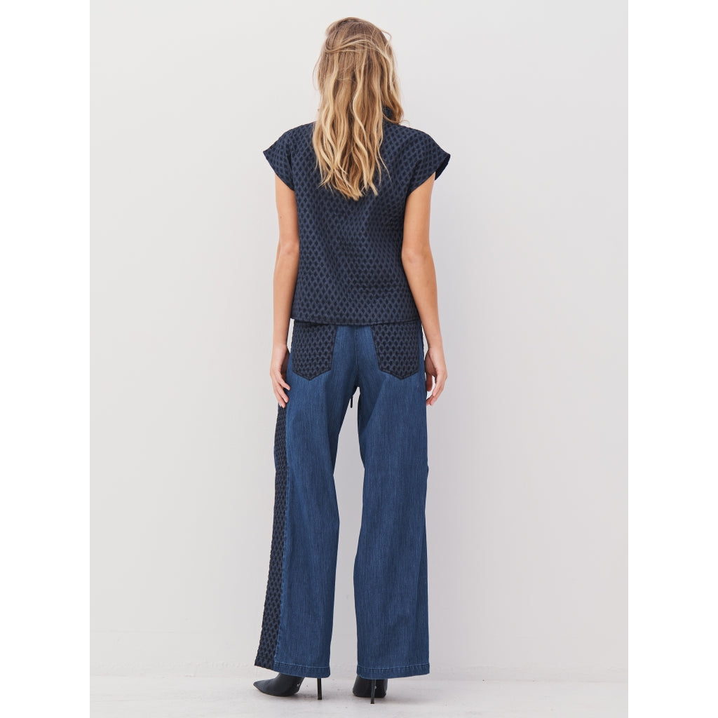 Nü Denmark Ane Top Denim Blå