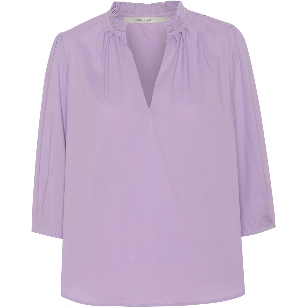 CostaMani Solid Poplin Skjorte Lilla