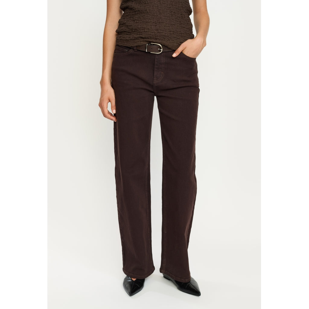 Soft Rebels Ema Willa Midwaist Wide Jeans Coffee Bean Brun
