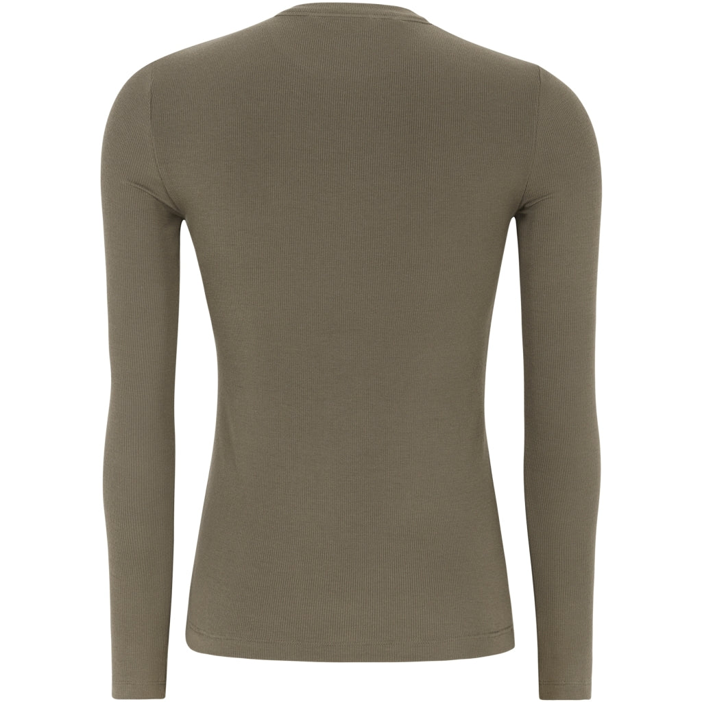 Soft Rebels Fenja O Neck Top Morel Brun