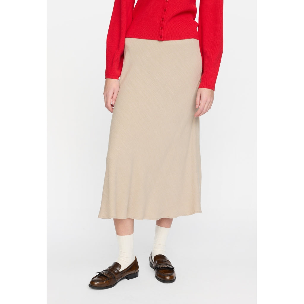 Soft Rebels Samantha Midi Nederdel Crockery Beige