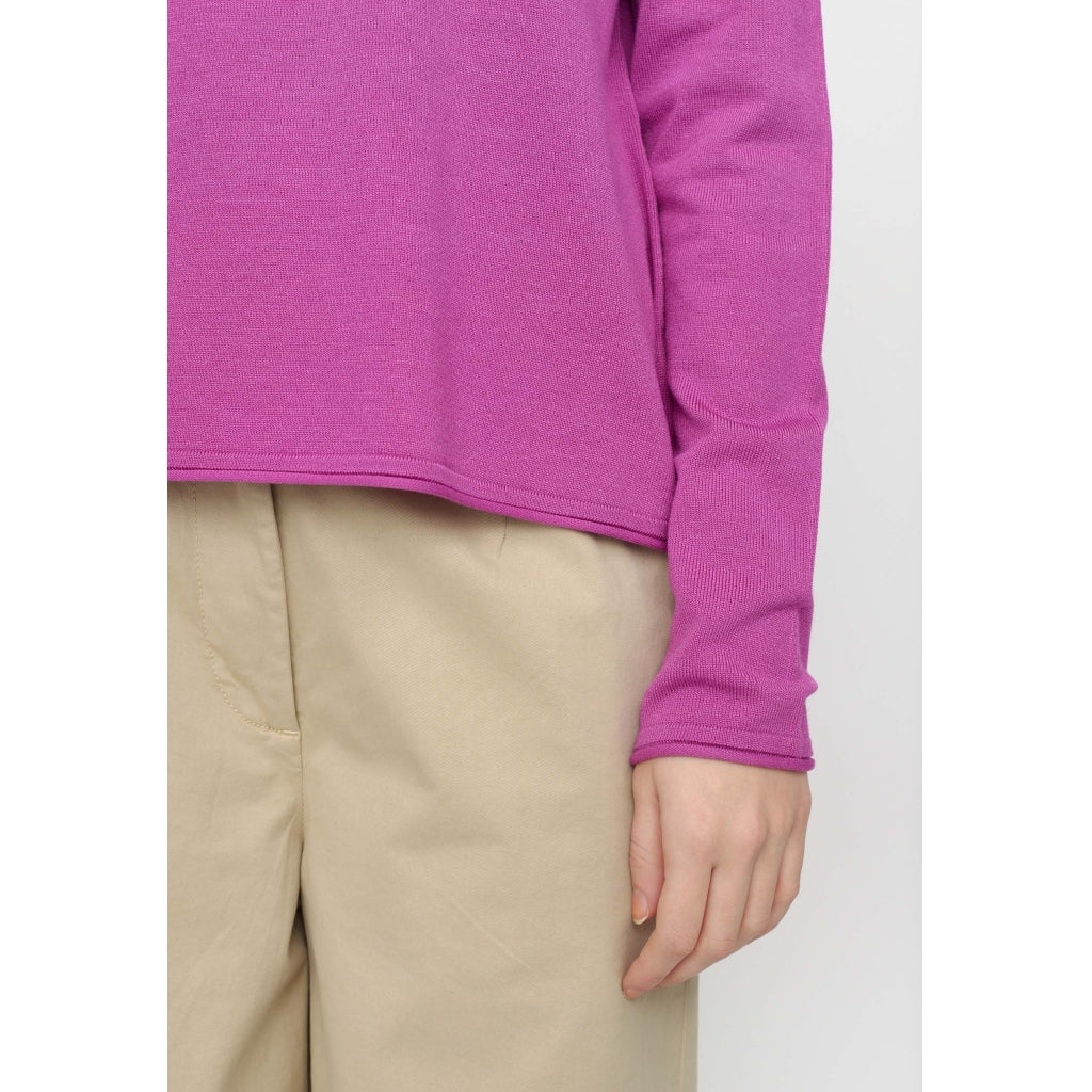 Soft Rebels Marla O Neck Strik Roll Edge Orchid Lilla
