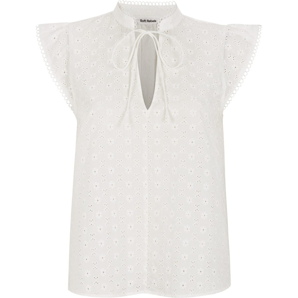Soft Rebels Daniela Bluse Snow Hvid