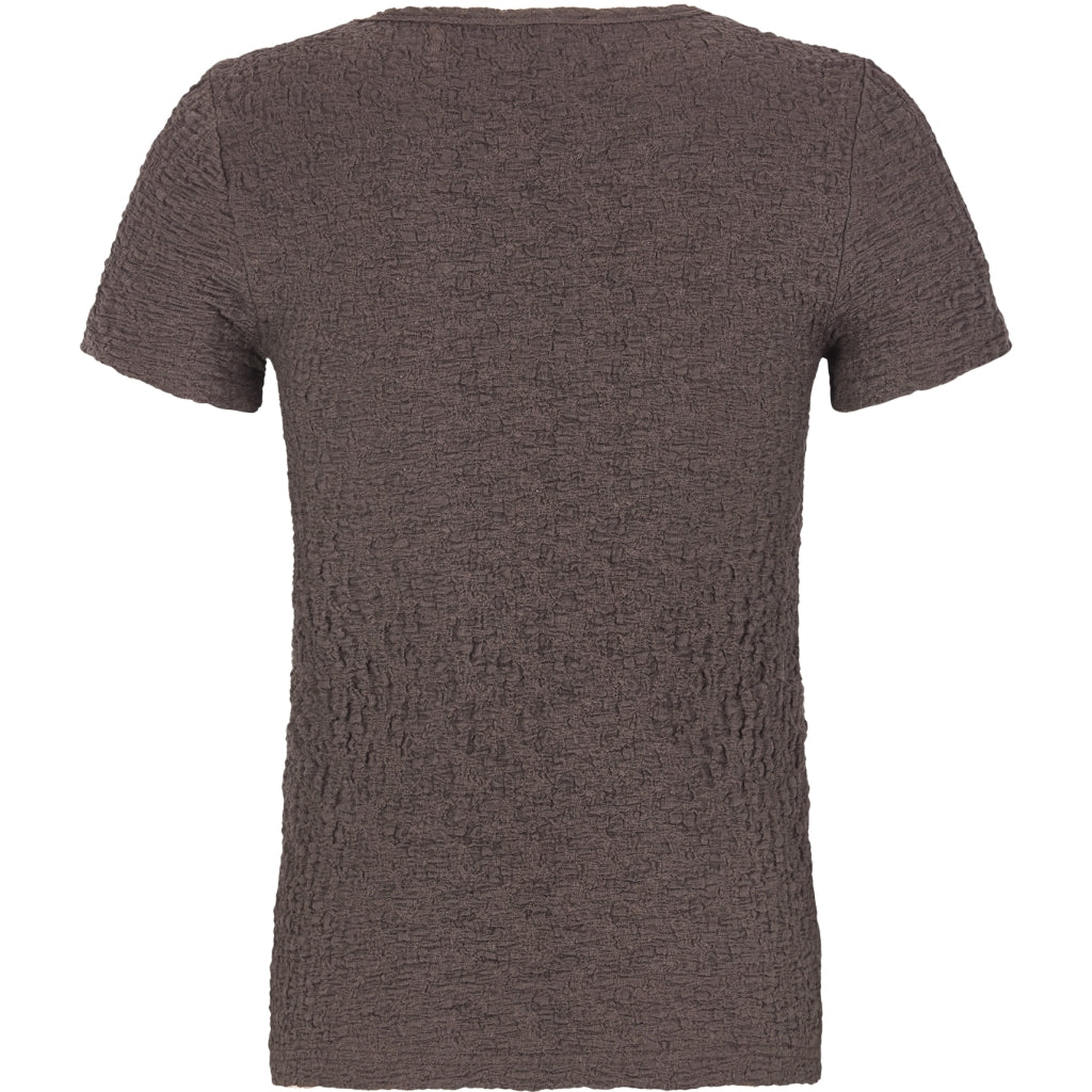 Soft Rebels Gizelle O Neck SS Top Coffee Brun