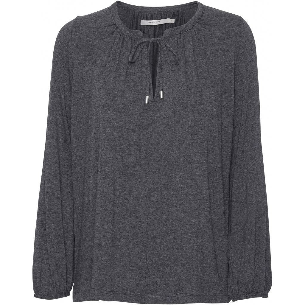 CostaMani Viola Blouse, Grey Melange Jersey