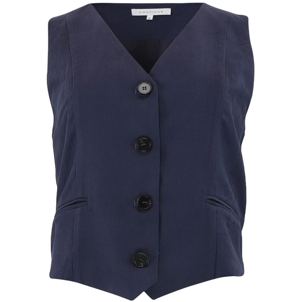 Continue CPH Bobby Vest Velvet Blå
