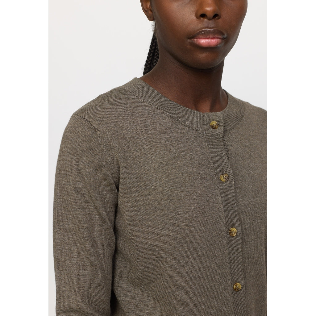 Soft Rebels Marla Strik Cardigan Morel Brun