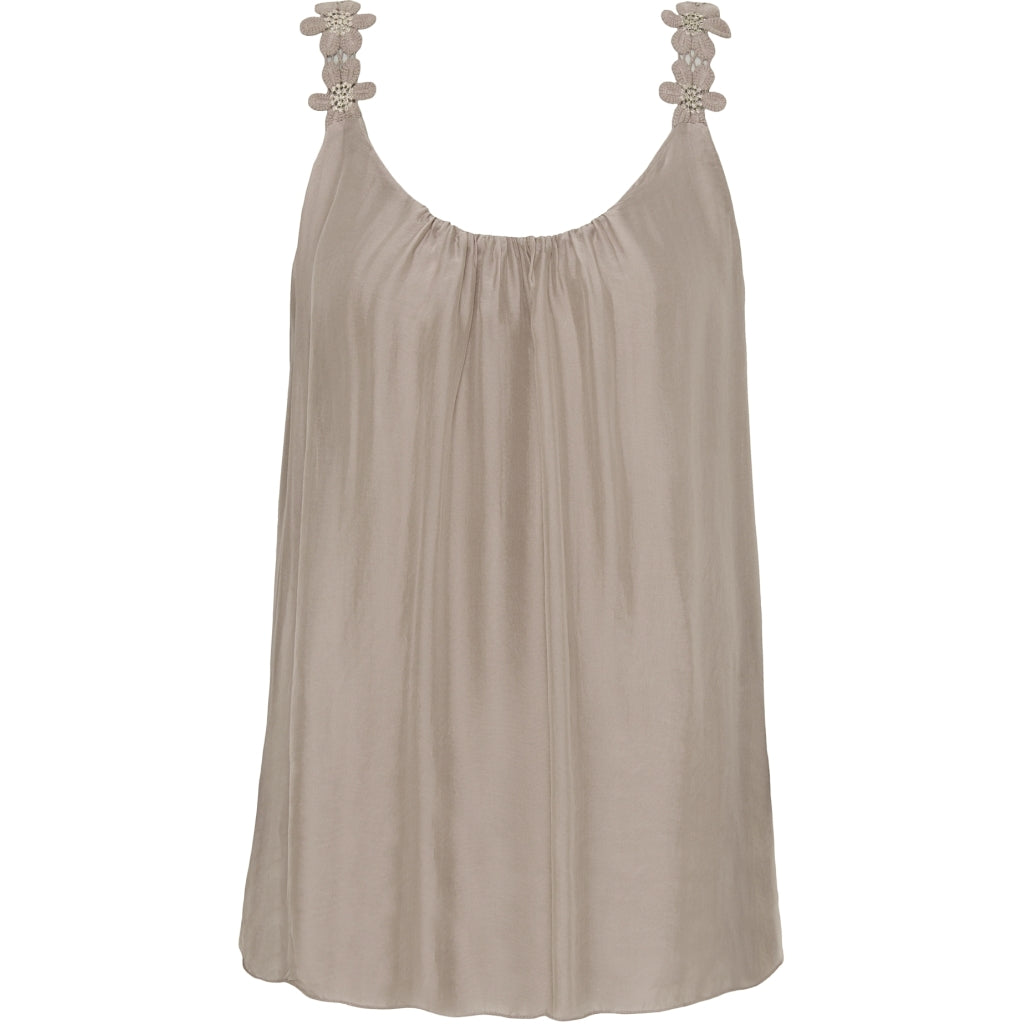 Marta Du Chateau Top Broderi Top Brun
