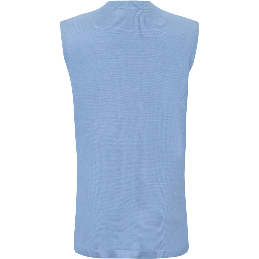 Soft Rebels Marla v-Neck Loose Fit Strik Vest Zen Blue