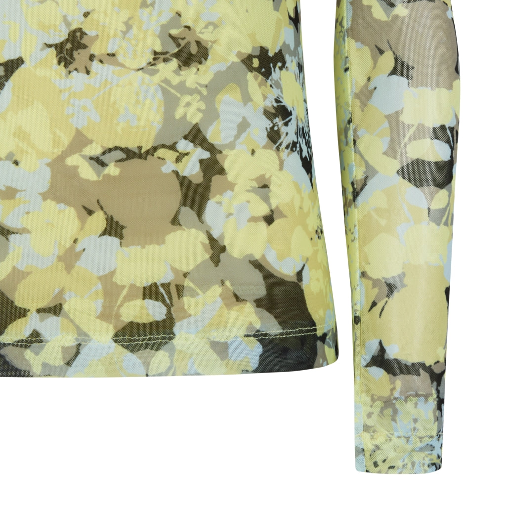 Soft Rebels Samara LS T-Shirt Blomster Lime