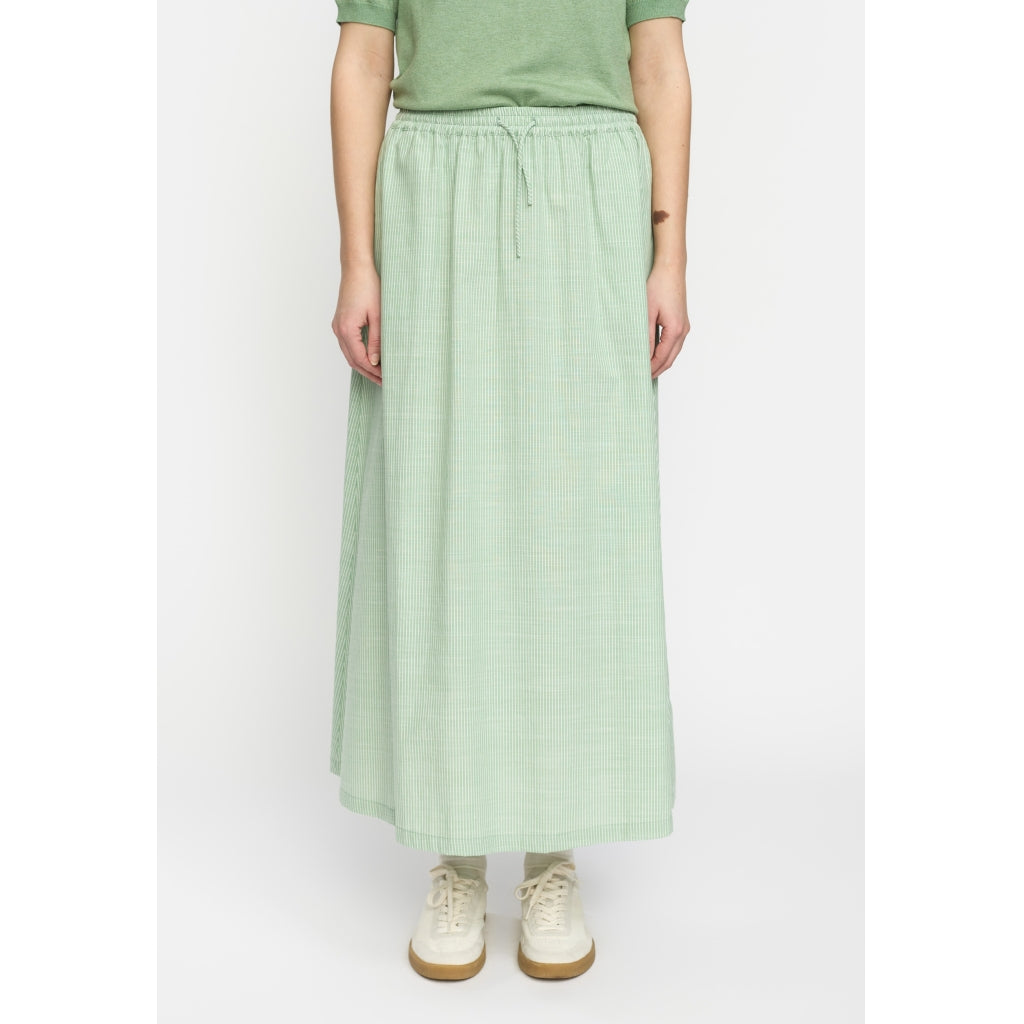 Soft Rebels Ebbi Midi Nederdel Miniral Grøn