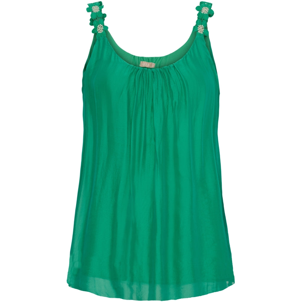 Marta Du Chateau Agnese Top Broderi Gucci Grøn