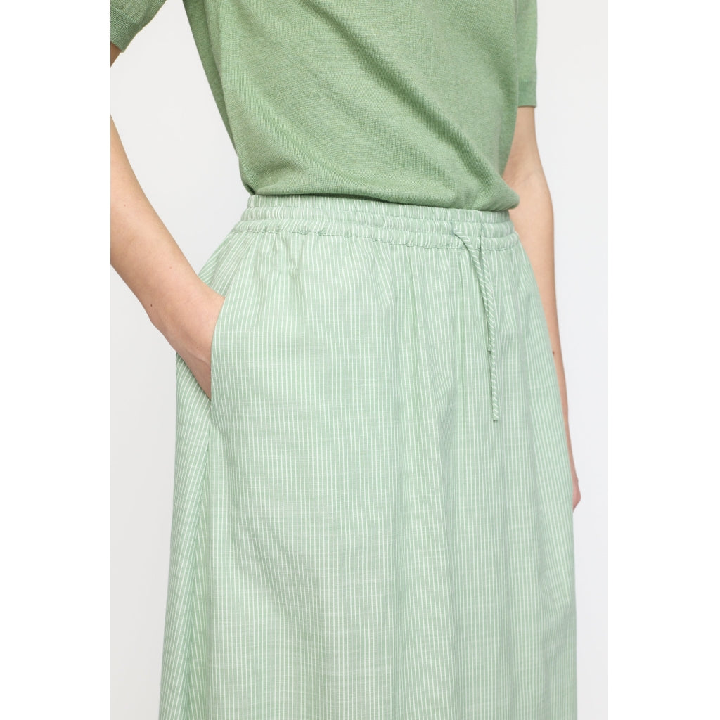 Soft Rebels Ebbi Midi Nederdel Miniral Grøn