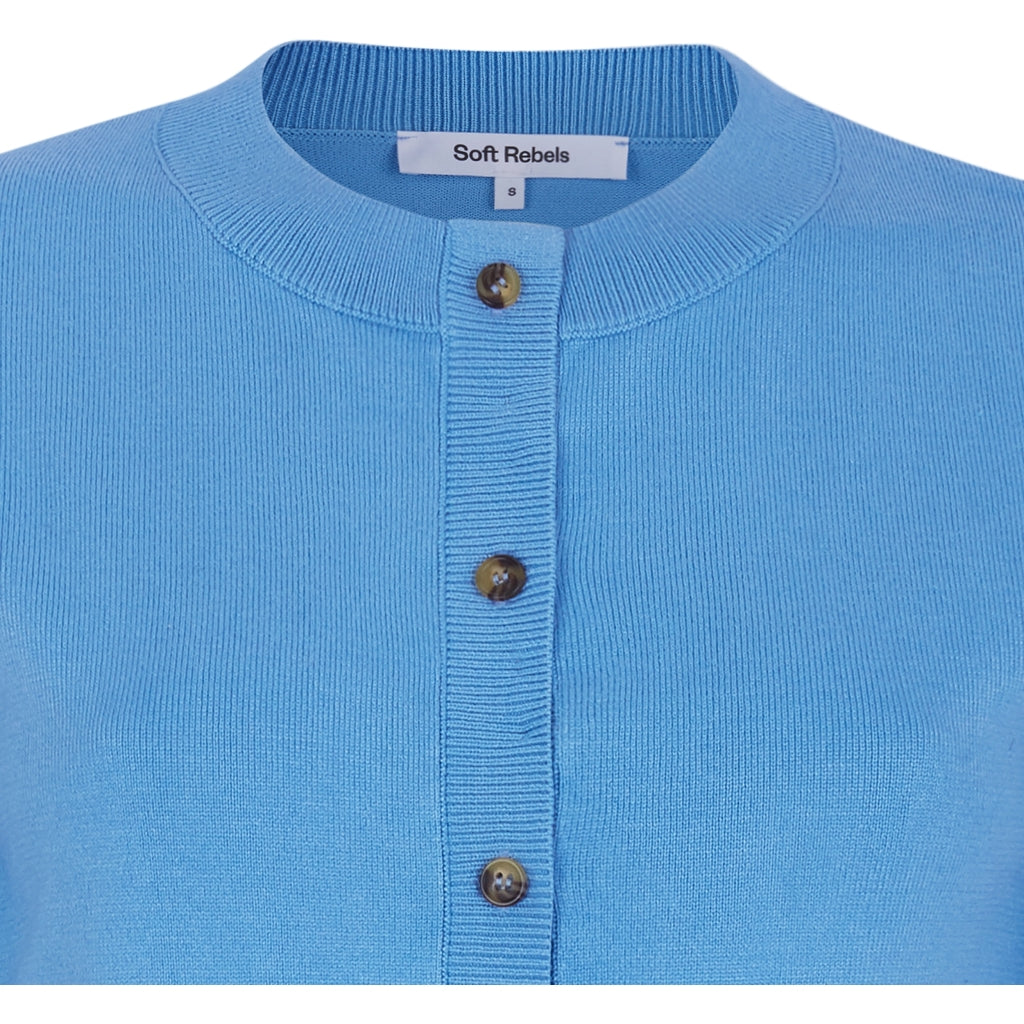 Soft Rebels Marla Cardigan Strik Little Boy Blå