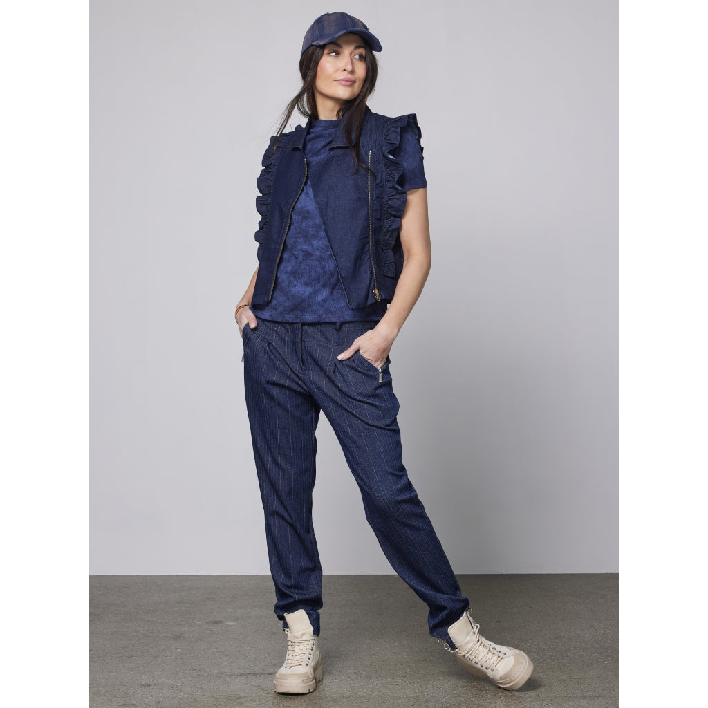 Nü Denmark Yet Vest Denim Blå