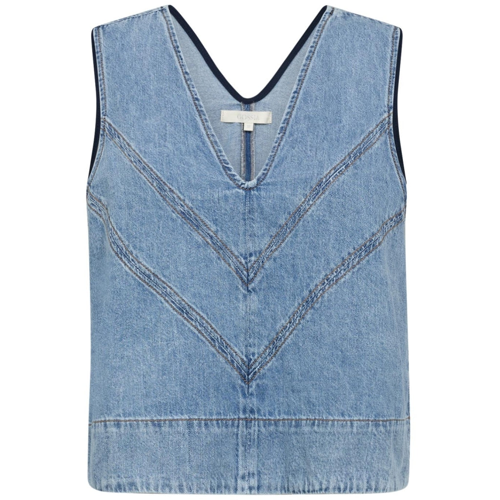 GOSSIA ChalinaGO Top Denim Blå