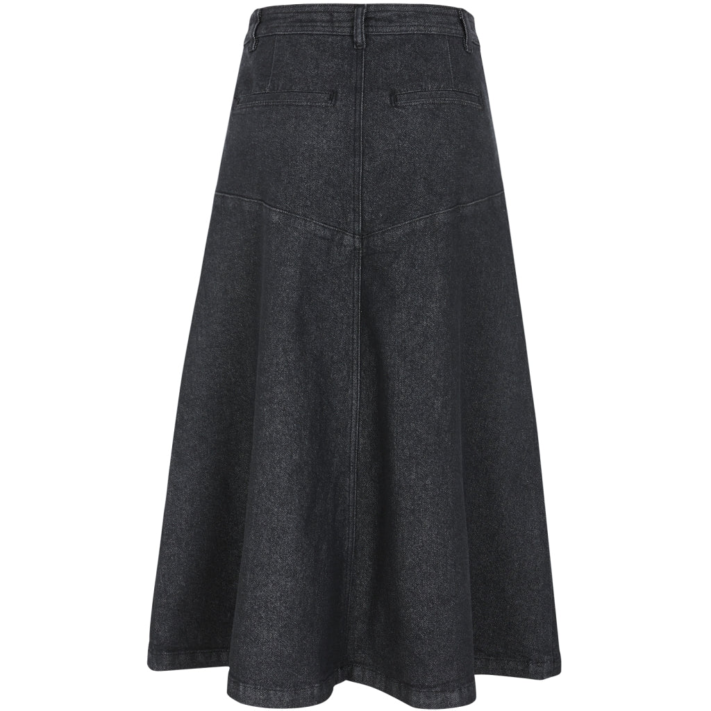 Soft Rebels Jennie Midi Nederdel Denim Sort