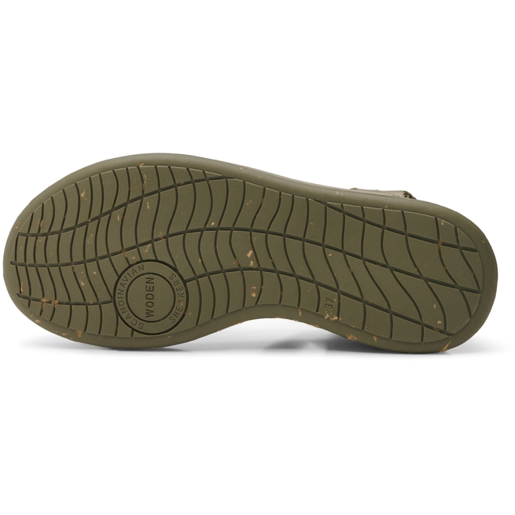 WODEN Line Sandal Dark Olive