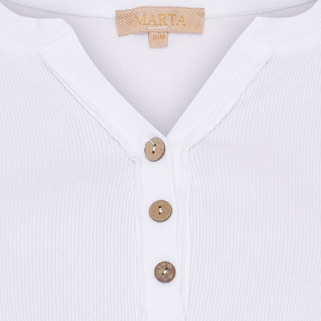 Marta Du Chateau Magali T-shirt Langærmet Hvid