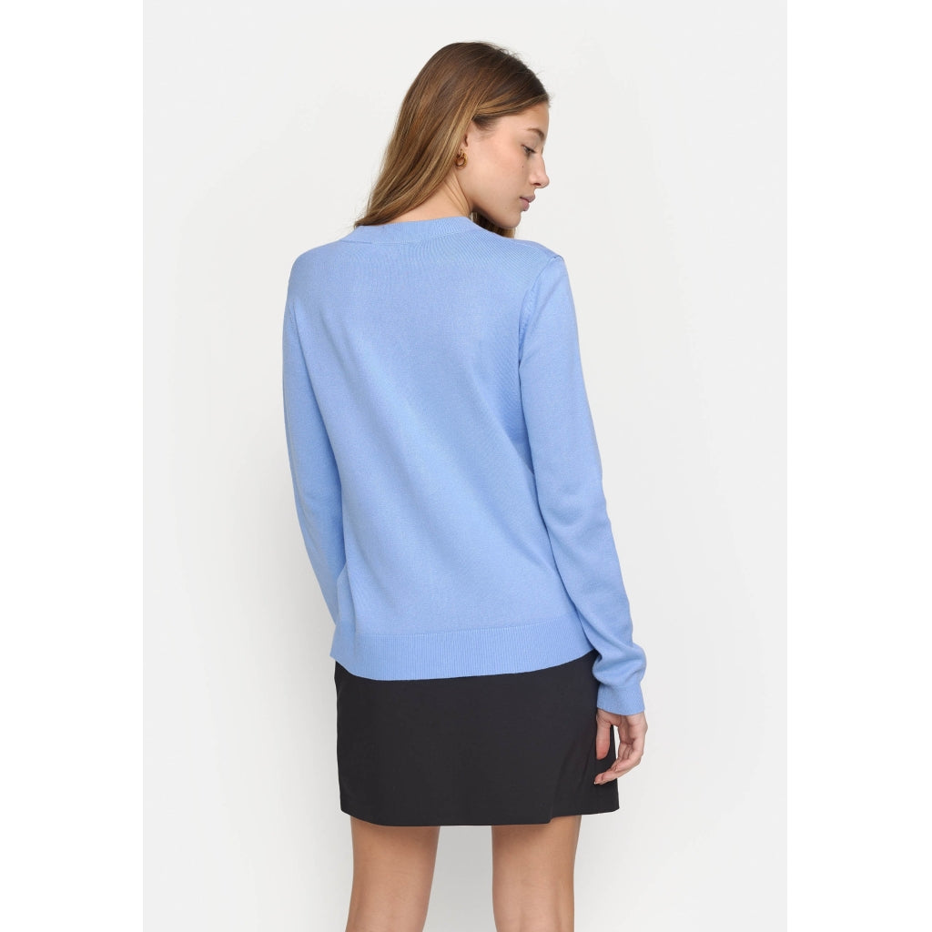 Soft Rebels Marla Cardigan Strik Hydrangea Blå