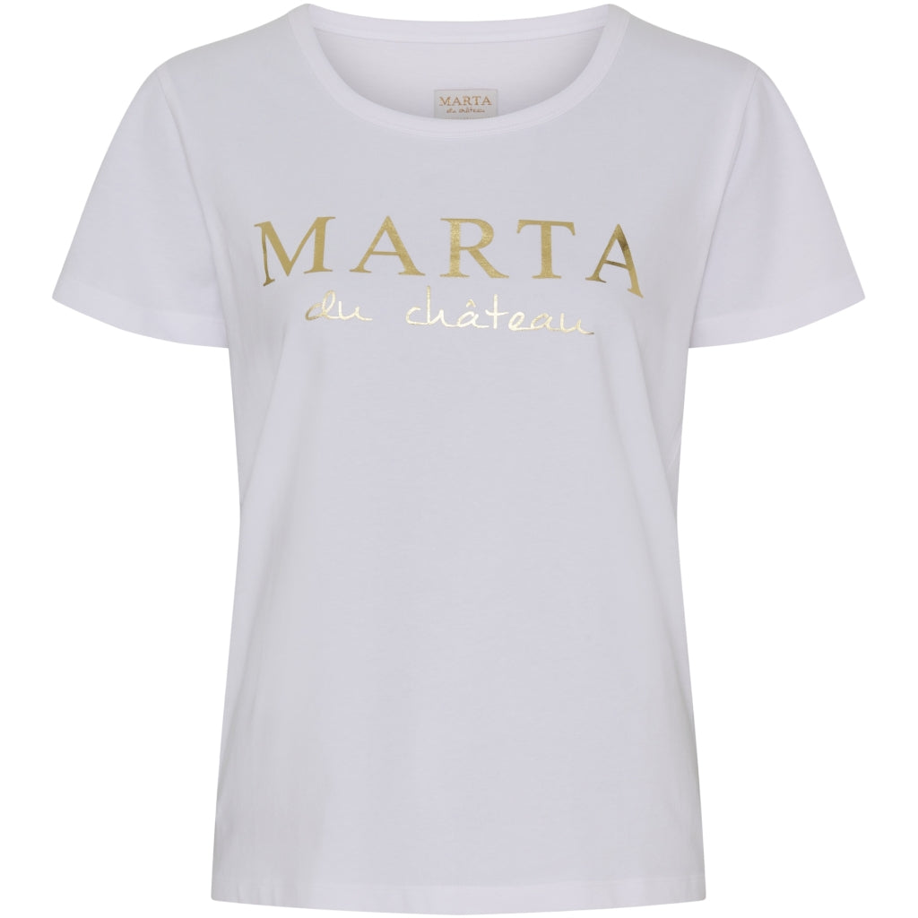 Marta Du Chateau Jeanette T Shirt Logo Hvid