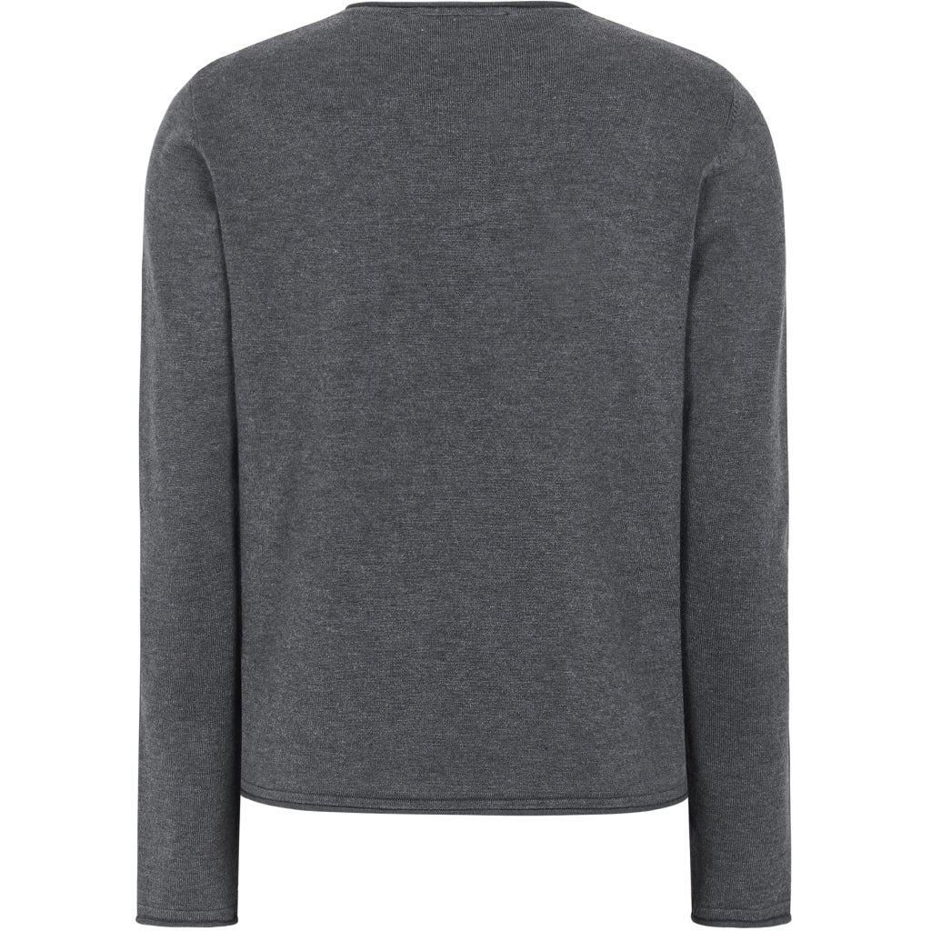Soft Rebels Marla Strik O-Neck Roll Chimera Melange Grå