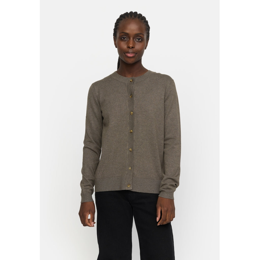 Soft Rebels Marla Strik Cardigan Morel Brun