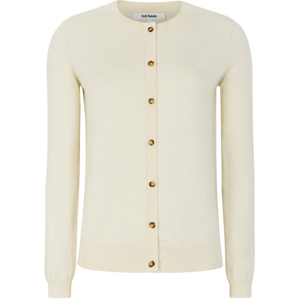 Soft Rebels Marla Strik Cardigan Arctic Wolf Creme