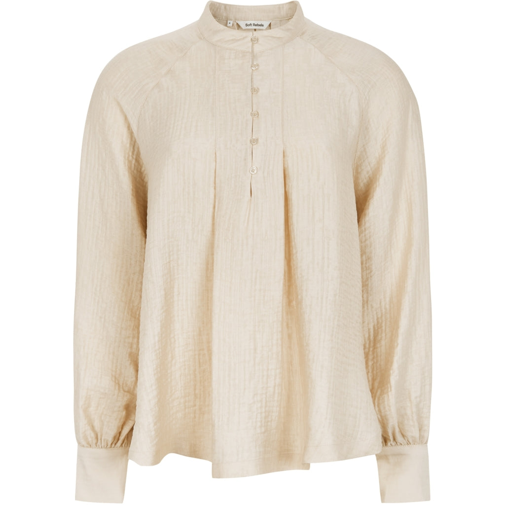 Soft Rebels Jessa Bluse Arctic Wolf Sand