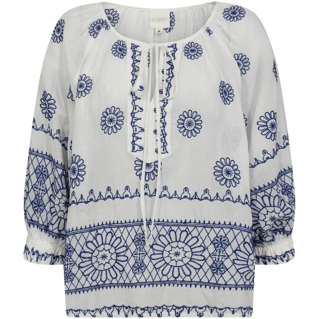 GOSSIA SyreneGO Bluse Hvid/Blå